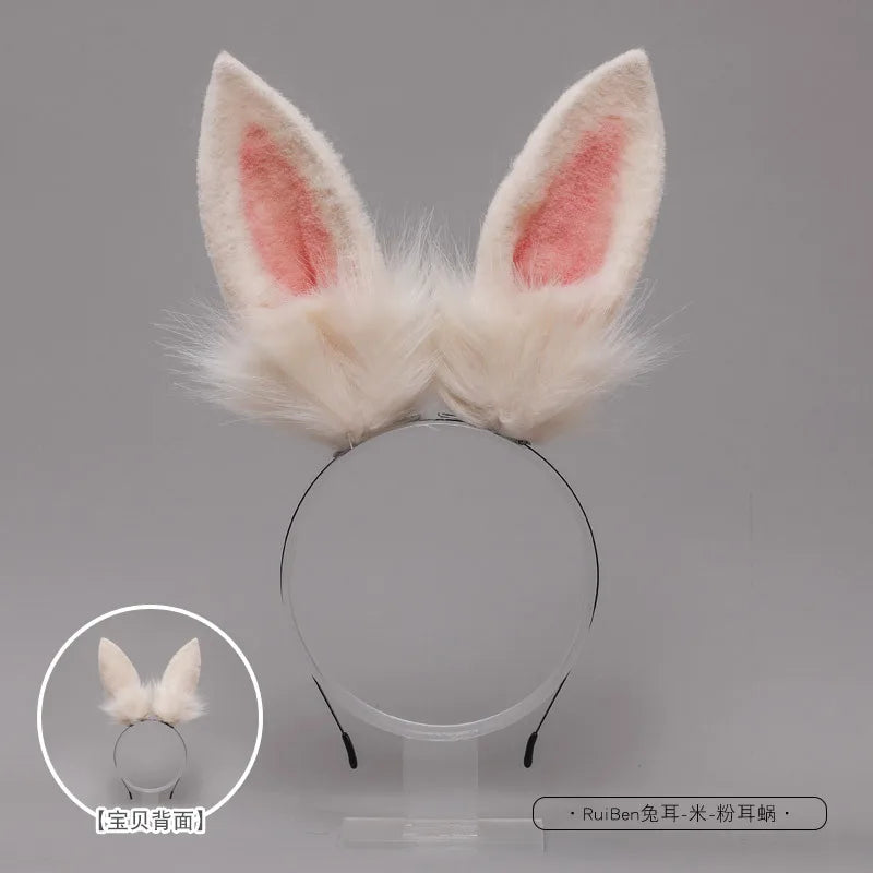 Set Orejas y Cola de Conejo de Peluche – Accesorio Therian para Cosplay