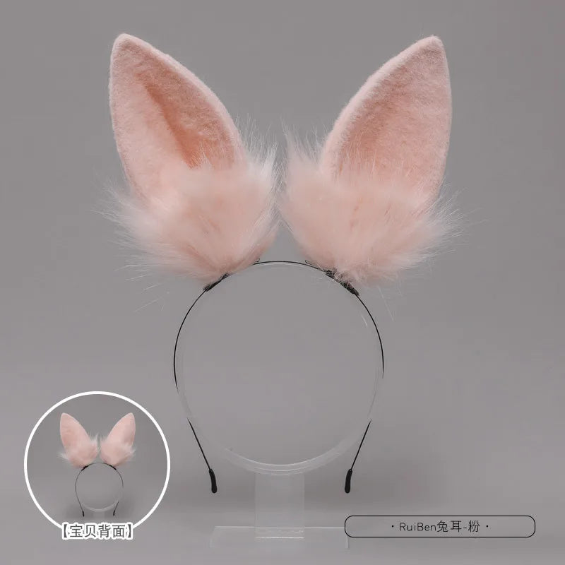 Set Orejas y Cola de Conejo de Peluche – Accesorio Therian para Cosplay