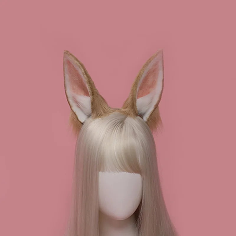 Set Orejas y Cola de Conejo de Peluche – Accesorio Therian para Cosplay
