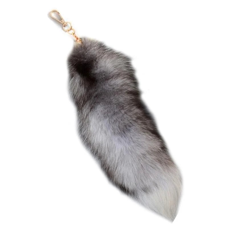 Llavero Cola de Lobo de Pelo – Accesorio Therian Realista