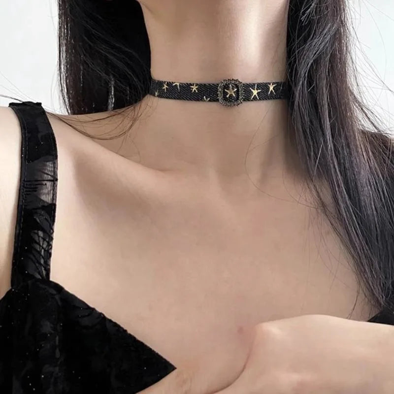 Choker de Leopardo con Hueso de Peluche – Collar Kawaii Y2K para Therian