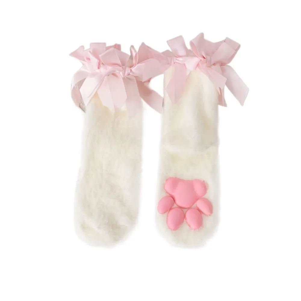 Calcetines Pata de Gato 3D de Peluche – Suaves y Térmicos para Therian (Estilo Kawaii)