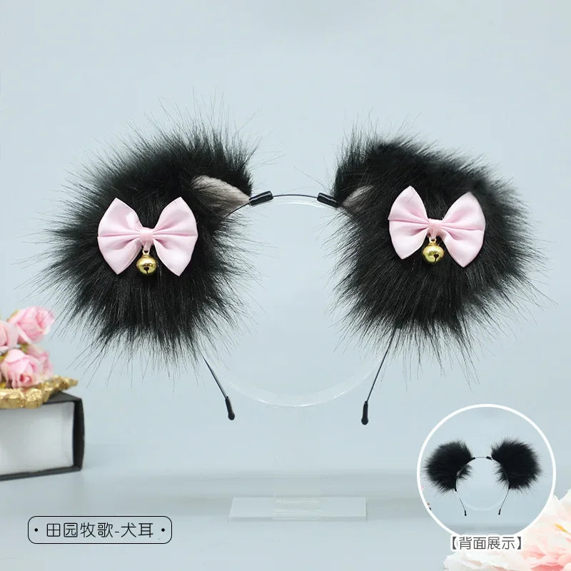 Set Orejas y Cola de Lobo / Perro – Accesorio Therian de Peluche