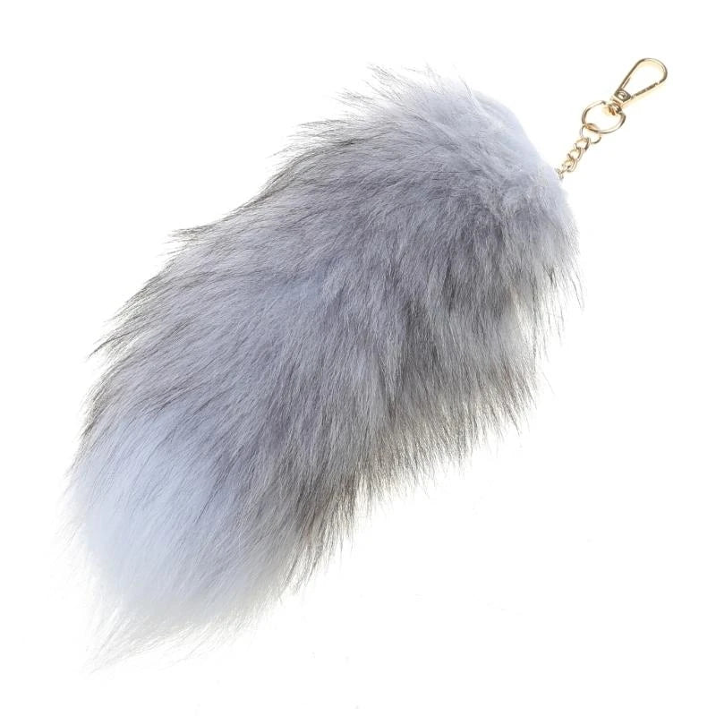 Llavero Cola de Lobo de Pelo – Accesorio Therian Realista