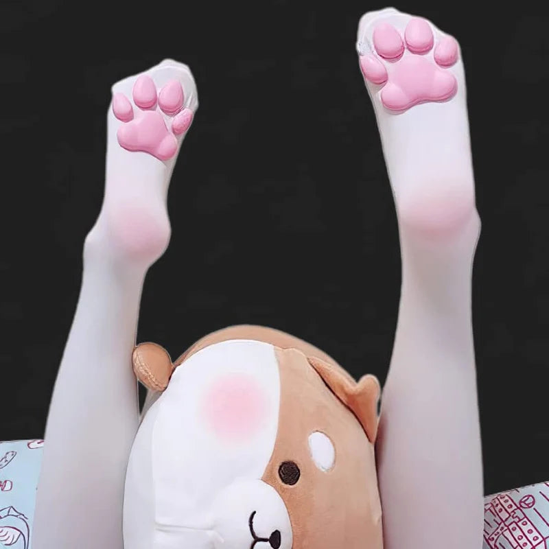 Conjunto Pata de Gato 3D – Medias Altas y Guantes Suaves para Therian y Cosplay