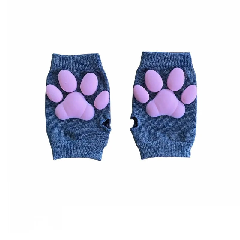 Conjunto Pata de Gato 3D – Medias Altas y Guantes Suaves para Therian y Cosplay