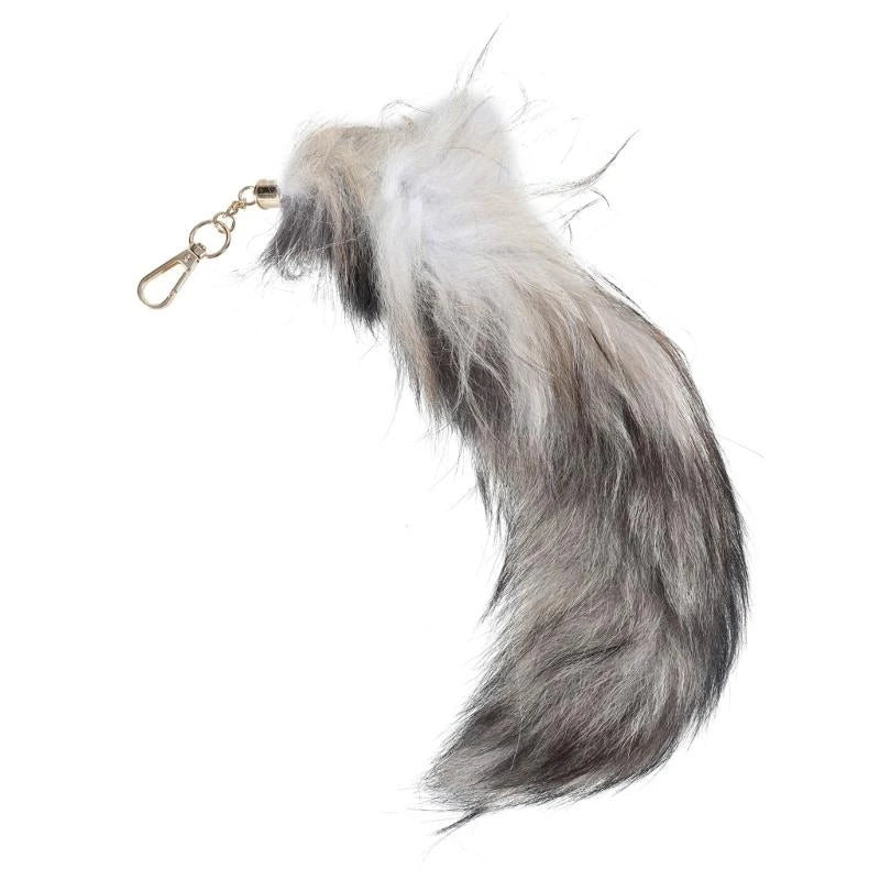 Llavero Cola de Lobo de Pelo – Accesorio Therian Realista
