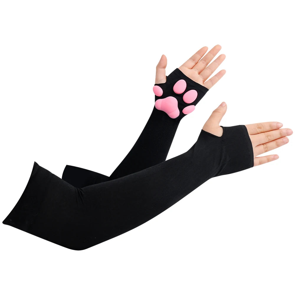 Conjunto Pata de Gato 3D – Medias Altas y Guantes Suaves para Therian y Cosplay