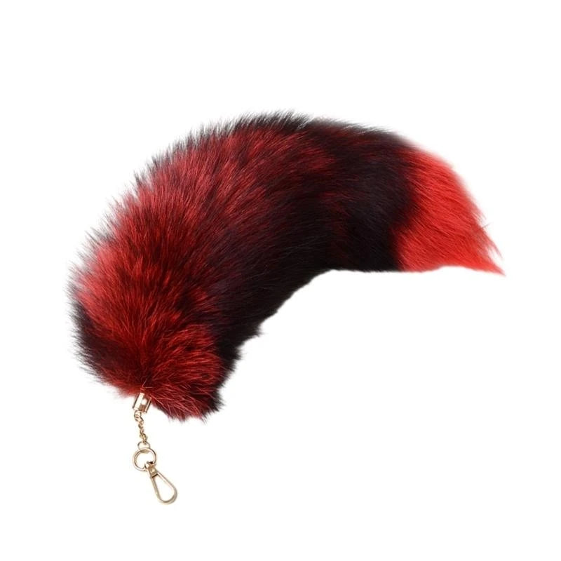 Llavero Cola de Lobo de Pelo – Accesorio Therian Realista
