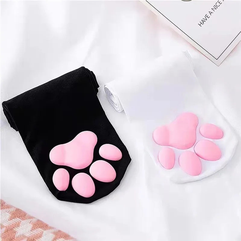 Medias Altas Pata de Gato 3D Rosa – Accesorio Therian y Cosplay Kawaii