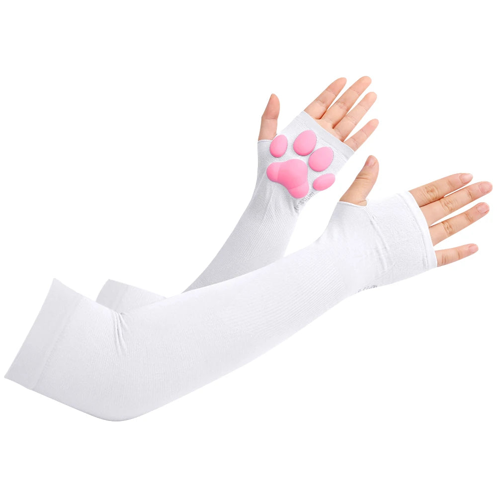 Conjunto Pata de Gato 3D – Medias Altas y Guantes Suaves para Therian y Cosplay