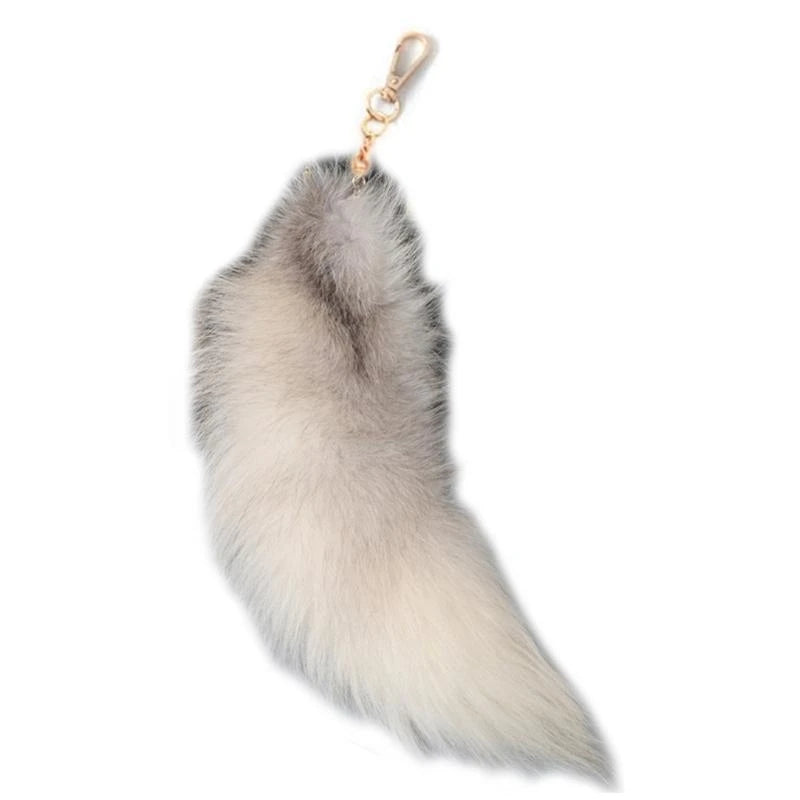 Llavero Cola de Lobo de Pelo – Accesorio Therian Realista