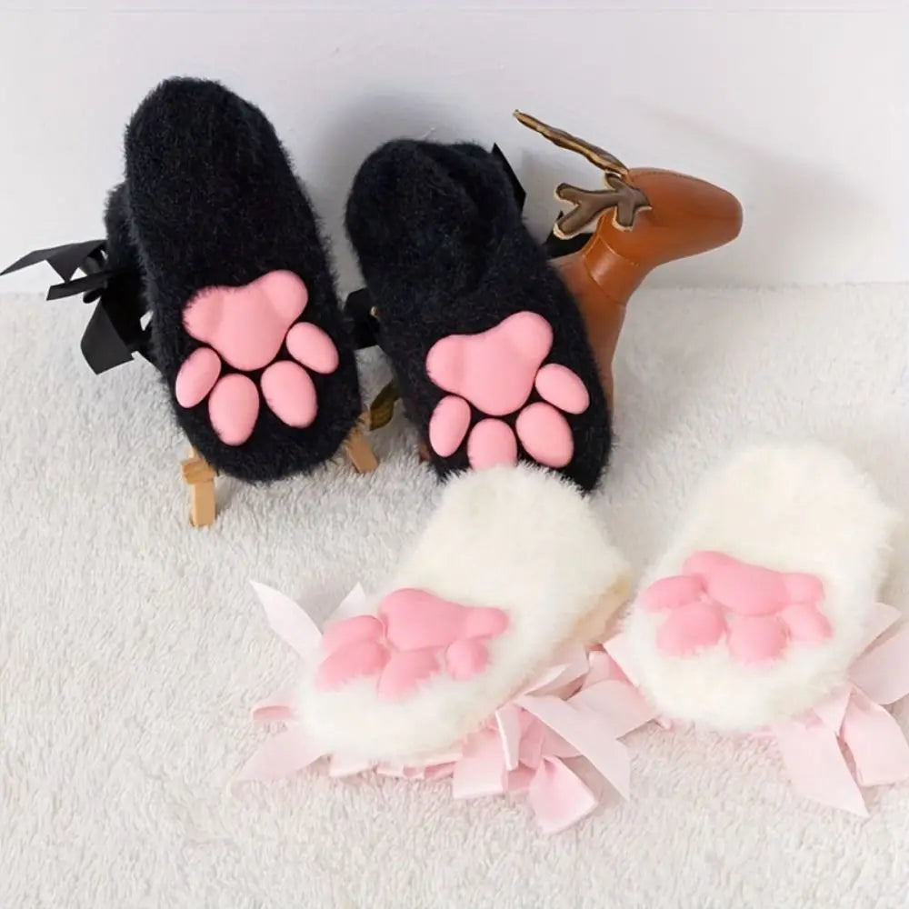 Calcetines Pata de Gato 3D de Peluche – Suaves y Térmicos para Therian (Estilo Kawaii)