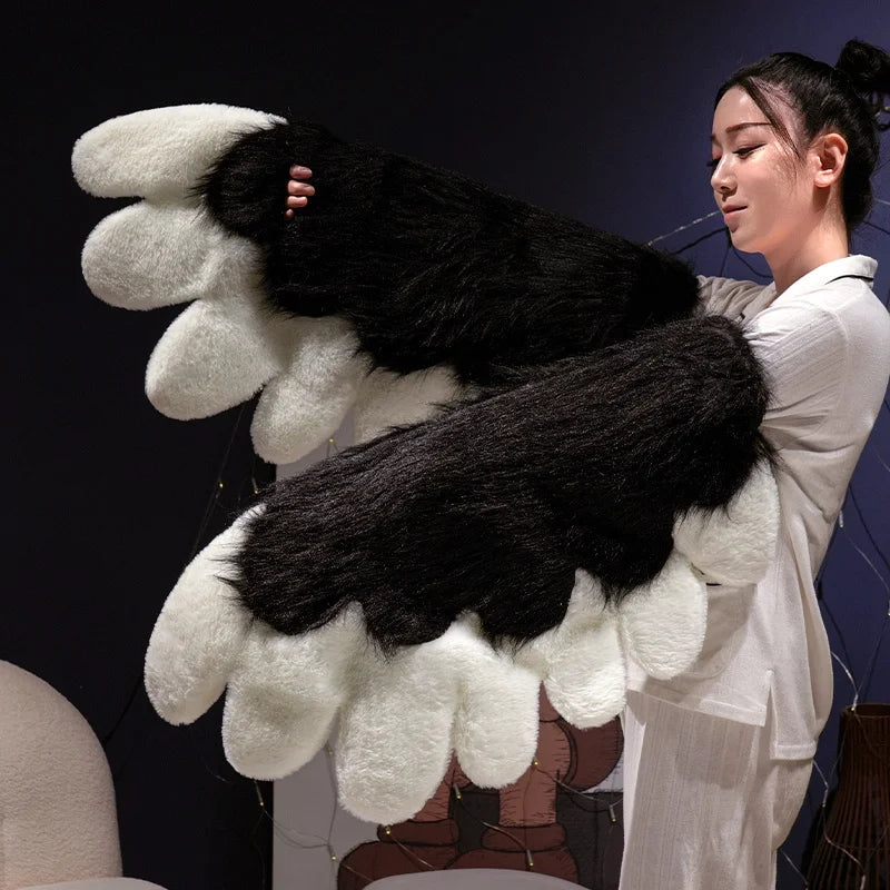 Guantes Pata de Gato / Zorro 3D – Mitones Therian de Pelo Suave