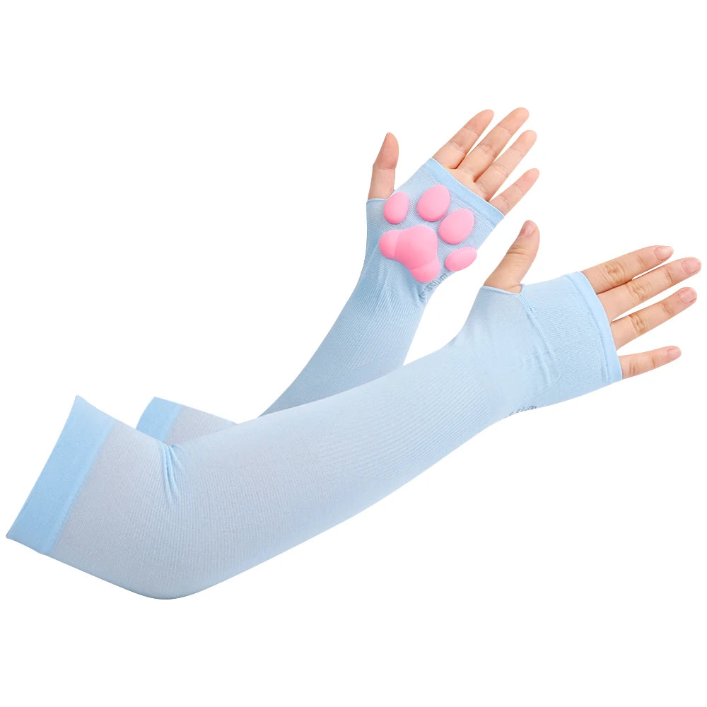 Conjunto Pata de Gato 3D – Medias Altas y Guantes Suaves para Therian y Cosplay