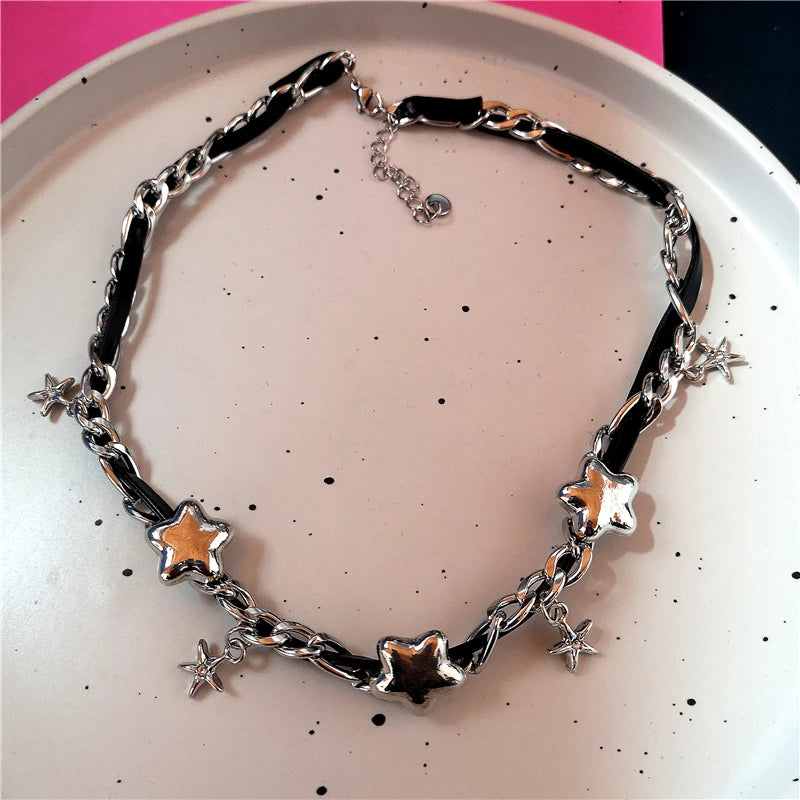 Choker de Leopardo con Hueso de Peluche – Collar Kawaii Therian Estilo Y2K