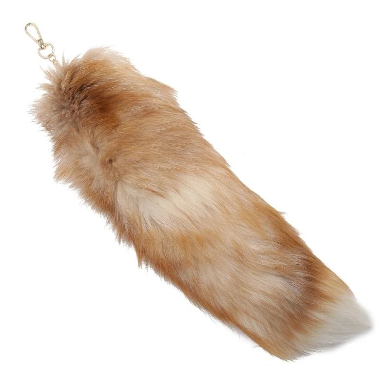 Llavero Cola de Lobo de Pelo – Accesorio Therian Realista